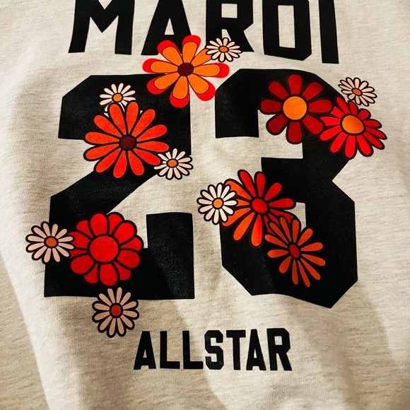 MARDI MERCREDI WOMEN’S GRAY SWEATSHIRT MARDI 23 FLOWERS SIZE L - Picture 8 of 8
